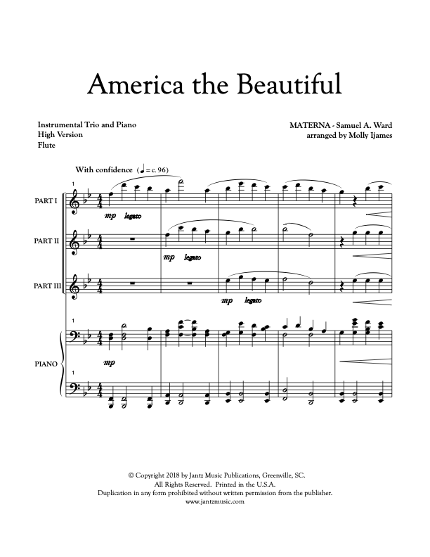 America the Beautiful - Flute Trio