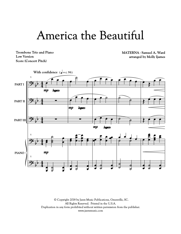 America the Beautiful - Trombone Trio