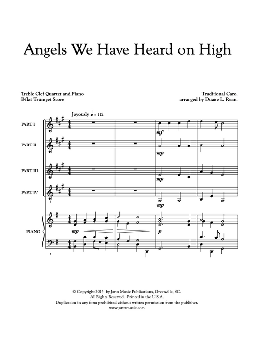 Angels We Have Heard on High - Trumpet Quartet