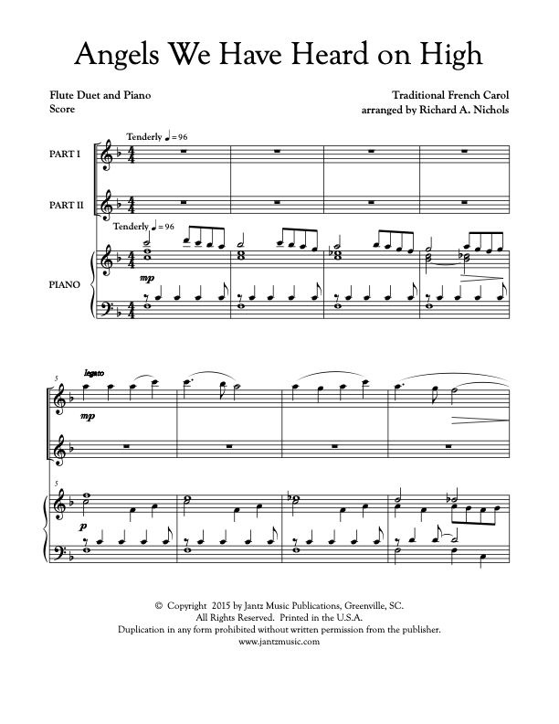 Angels We Have Heard on High - Flute Duet