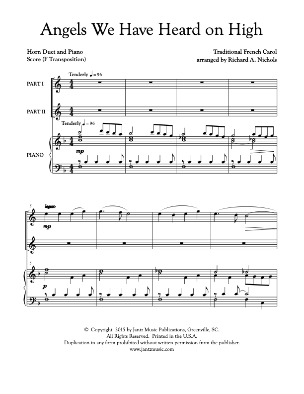 Angels We Have Heard on High - Horn Duet
