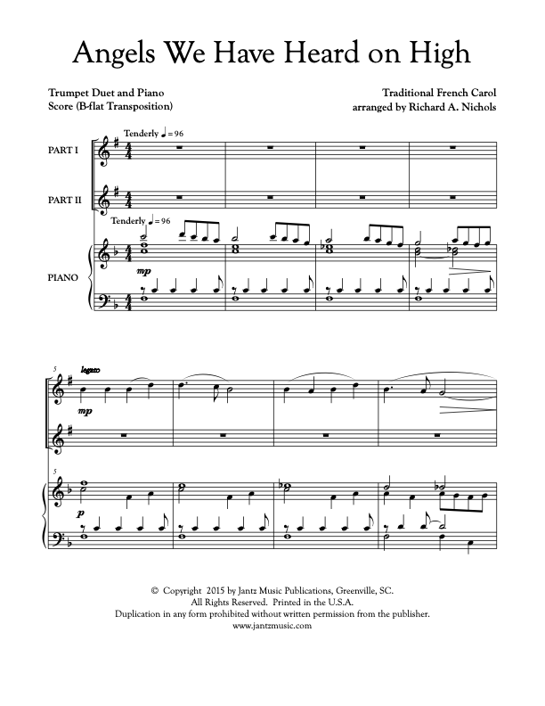 Angels We Have Heard on High - Trumpet Duet