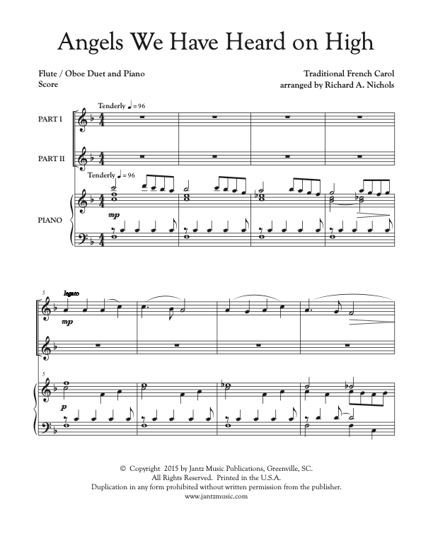 Angels We Have Heard on High - Flute/Oboe Duet