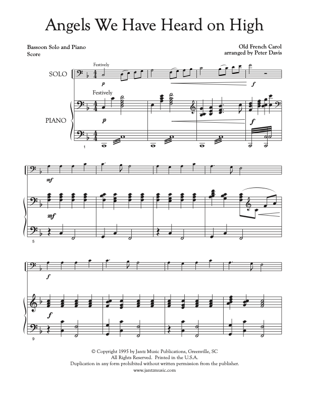 Angels We Have Heard on High - Bassoon Solo