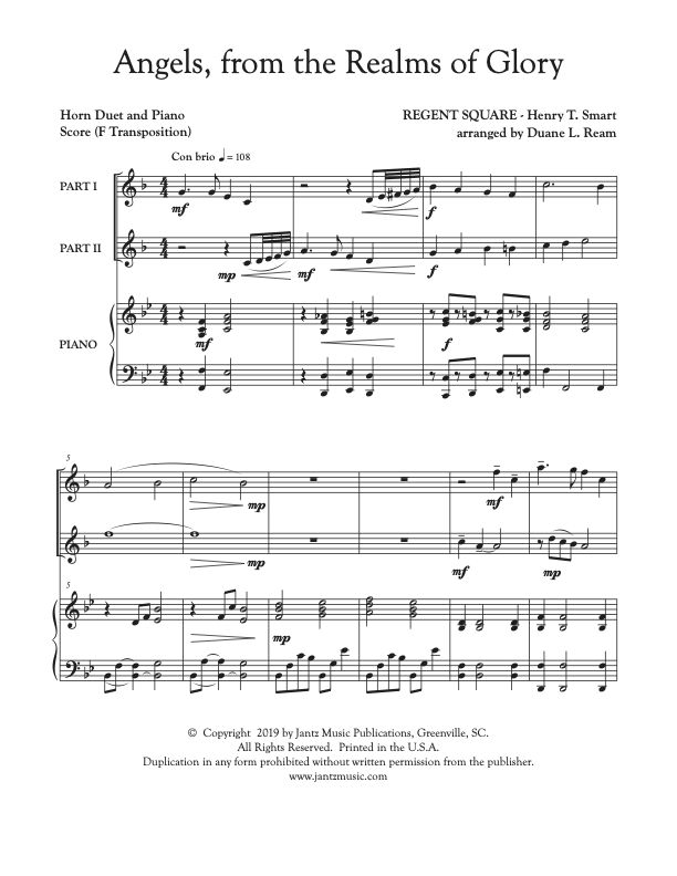 Angels, from the Realms of Glory - Horn Duet