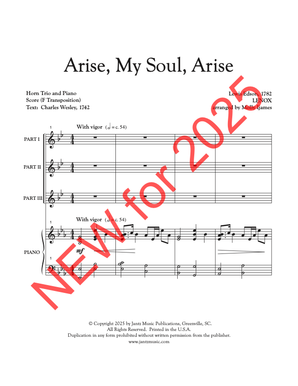Arise, My Soul, Arise - Horn Trio