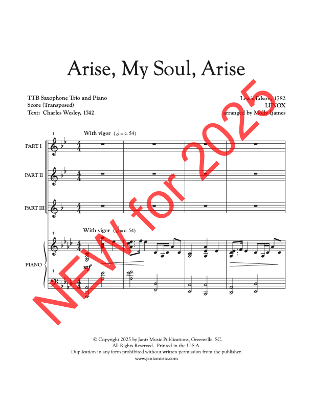 Arise, My Soul, Arise - TTB Saxophone Trio