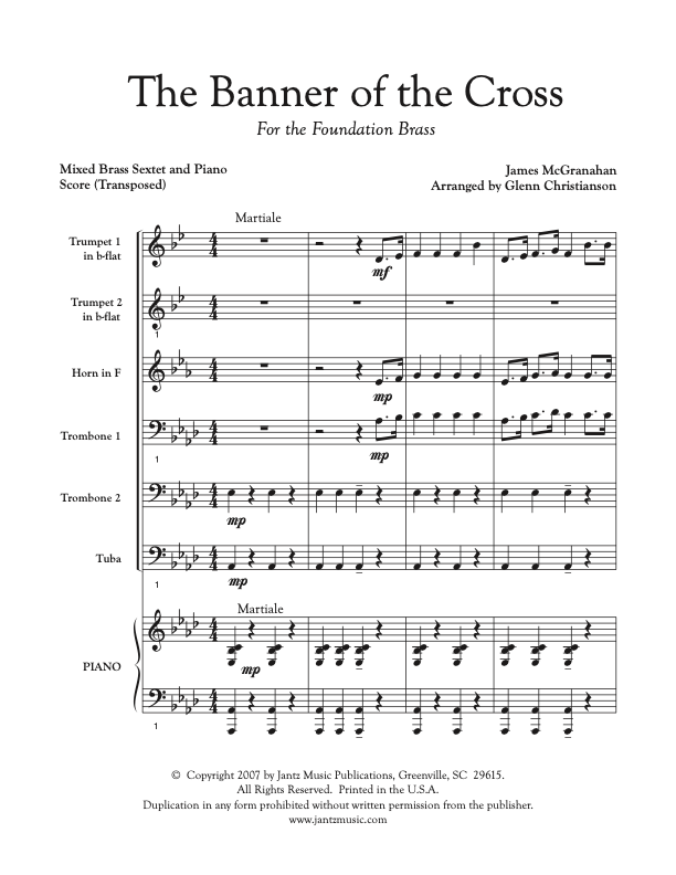 The Banner of the Cross - Mixed Brass Sextet w/ Piano