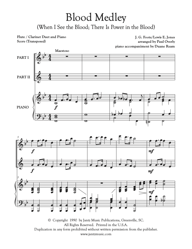 Blood Medley - Flute/Clarinet Duet