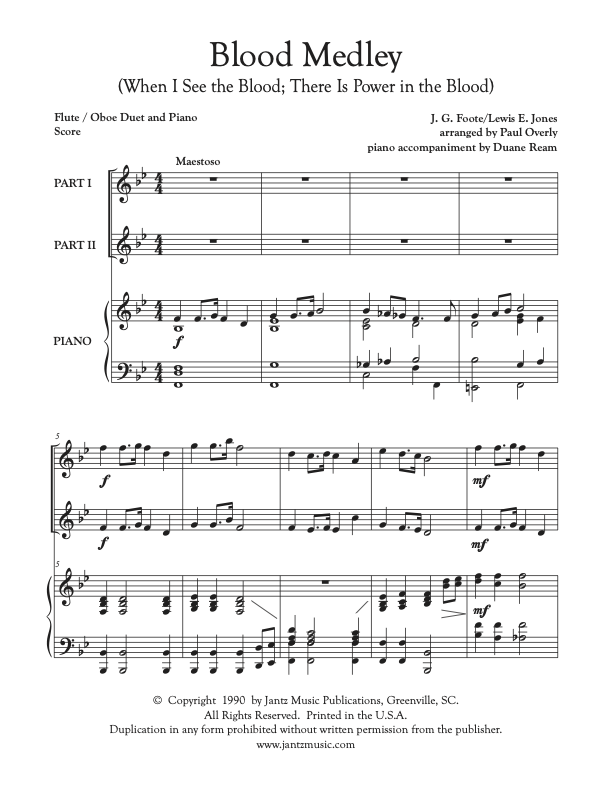 Blood Medley - Flute/Oboe Duet