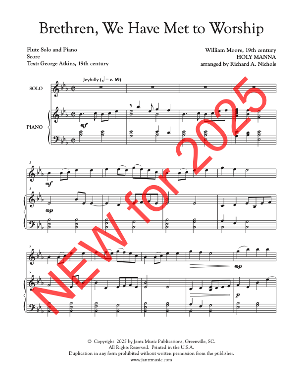 Brethren, We Have Met to Worship - Flute Solo