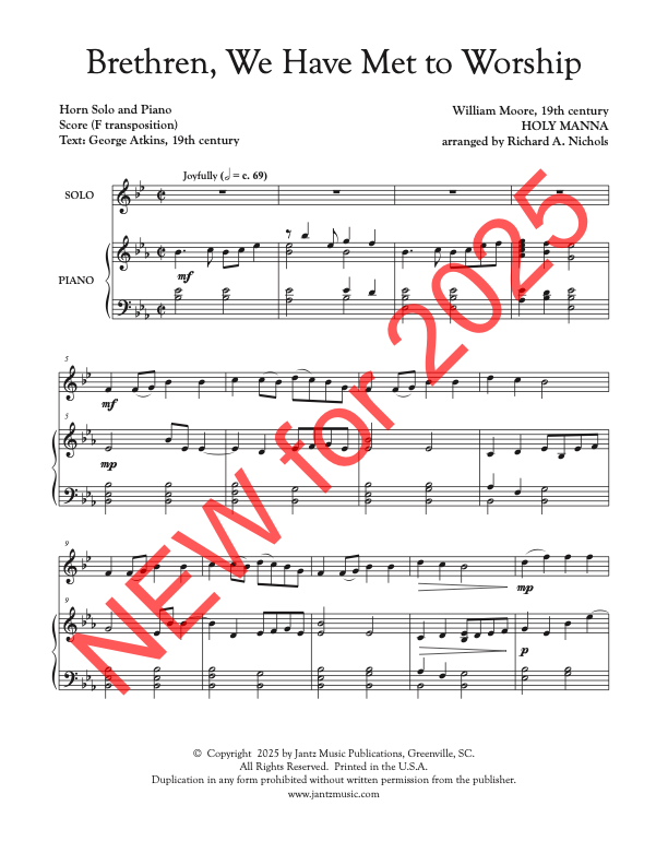 Brethren, We Have Met to Worship - Horn Solo