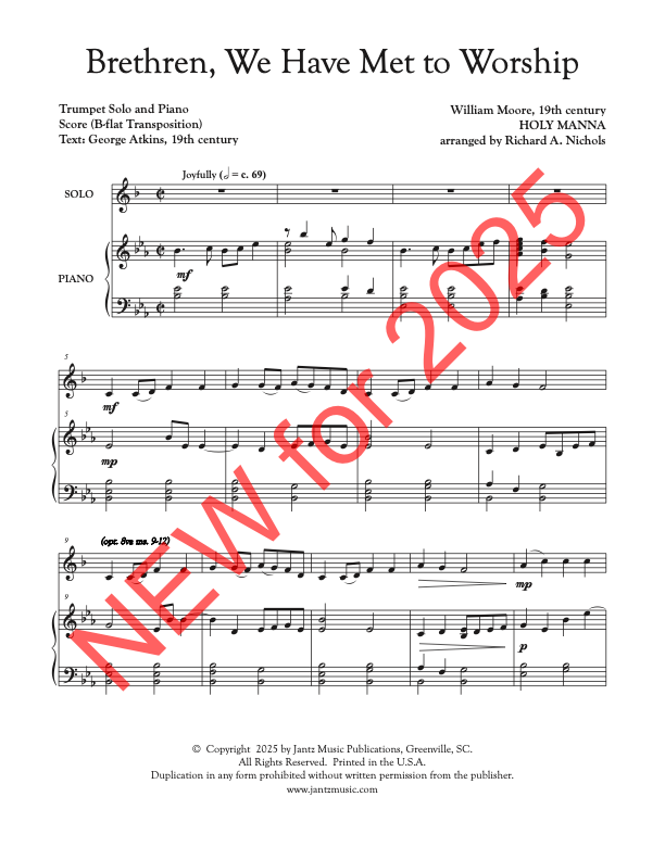 Brethren, We Have Met to Worship - Trumpet Solo