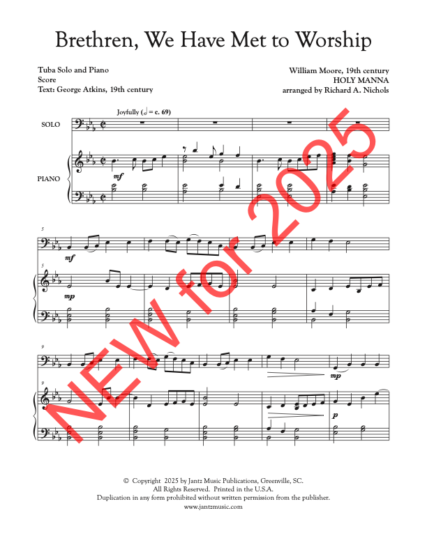 Brethren, We Have Met to Worship - Tuba Solo