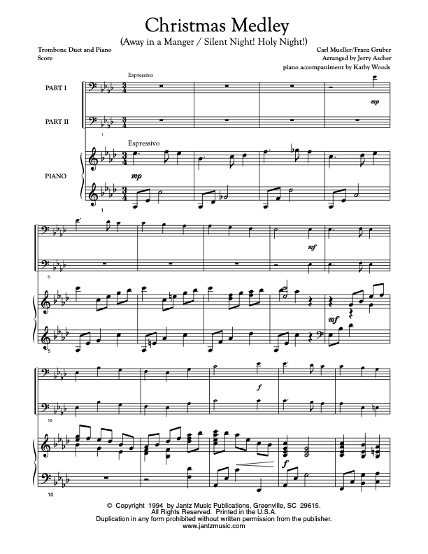 Christmas Medley - Trombone Duet