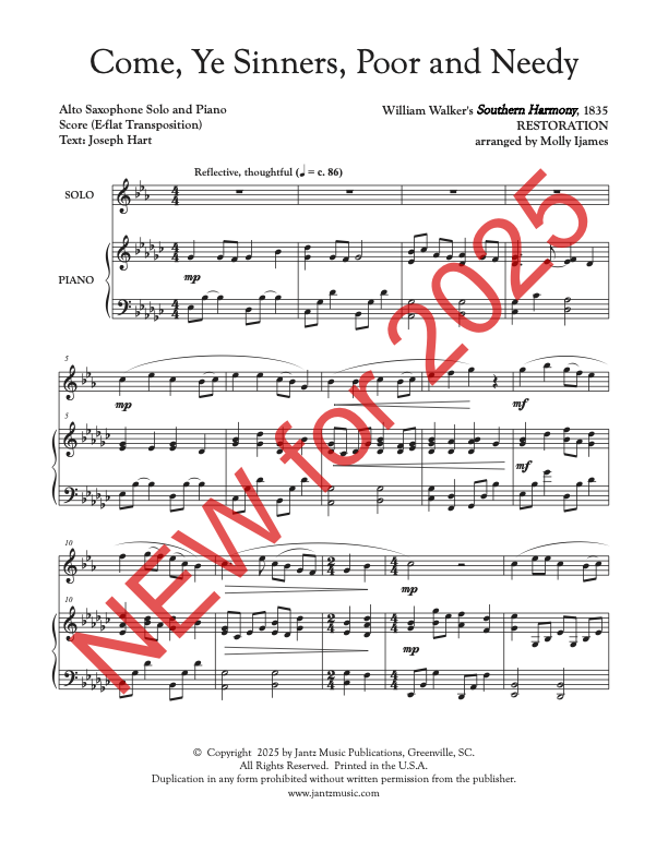 Come, Ye Sinners, Poor and Needy - Alto Saxophone Solo