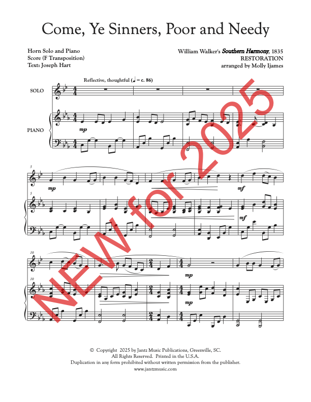 Come, Ye Sinners, Poor and Needy - Horn Solo