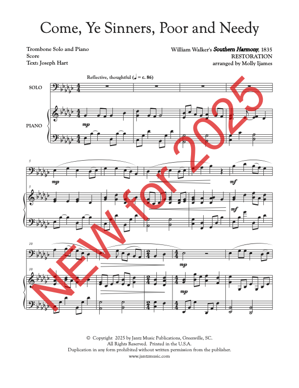 Come, Ye Sinners, Poor and Needy - Trombone Solo