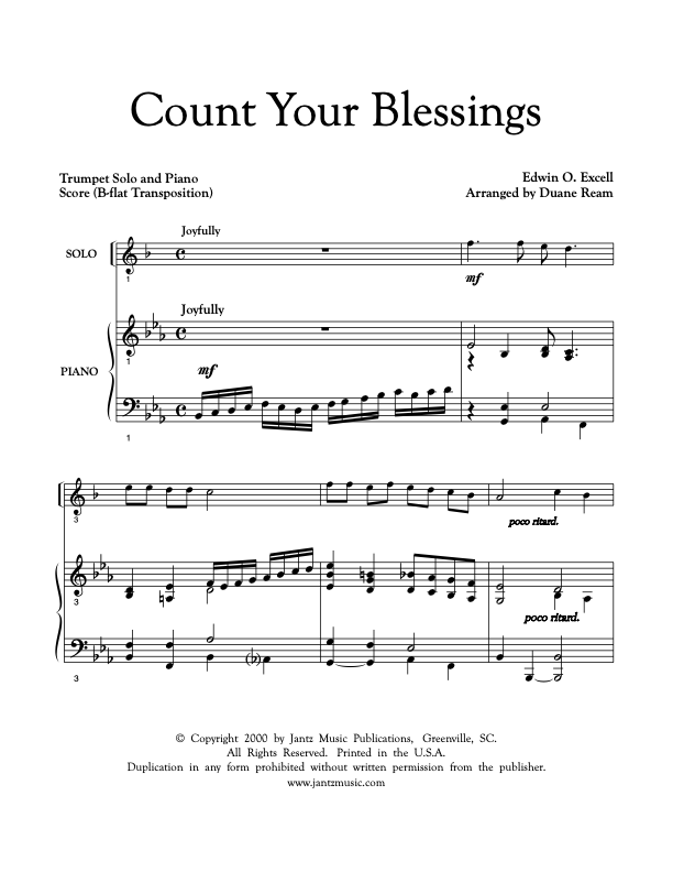 Count Your Blessings - Trumpet Solo