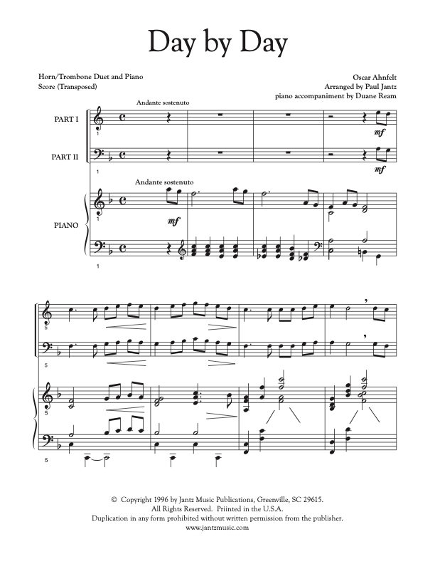 Day by Day - Horn/Trombone Duet