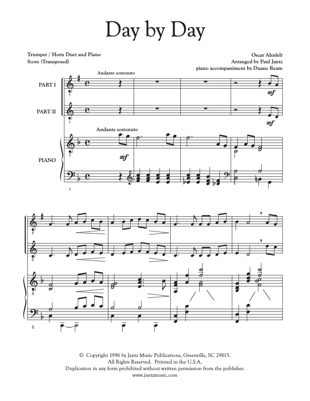 Day by Day - Trumpet/Horn Duet
