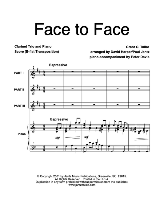 Face to Face - Clarinet Trio
