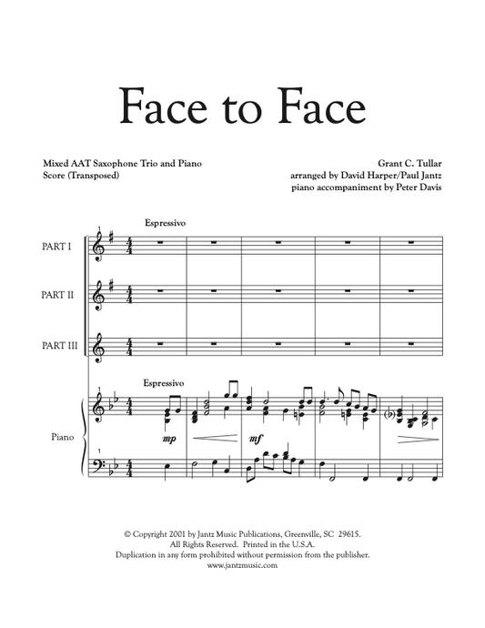 Face to Face - AAT Saxophone Trio
