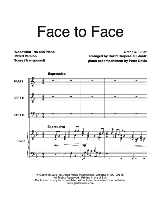 Face to Face - Mixed Woodwind Trio