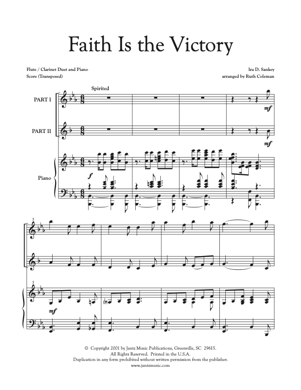 Faith Is the Victory - Flute/Clarinet Duet