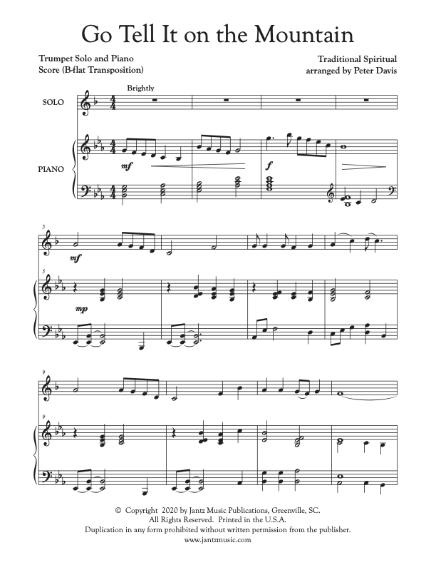 Go Tell It on the Mountain - Trumpet Solo