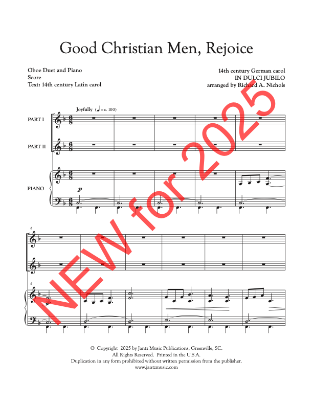 Good Christian Men, Rejoice - Oboe Duet