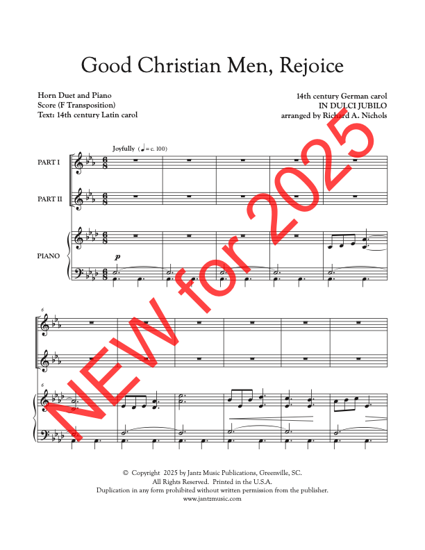 Good Christian Men, Rejoice - Horn Duet