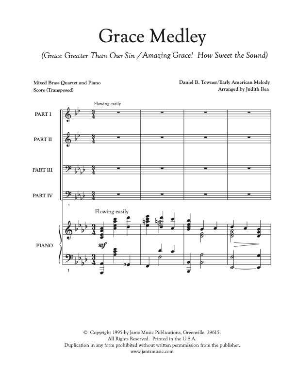 Grace Medley - Mixed Brass Quartet w/ piano