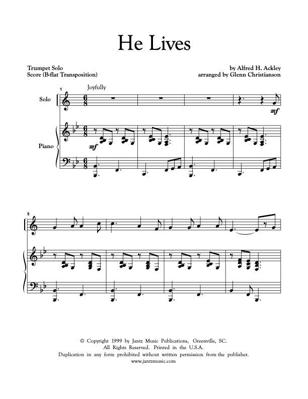 He Lives - Trumpet Solo