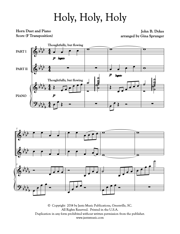 Holy, Holy, Holy - Horn Duet