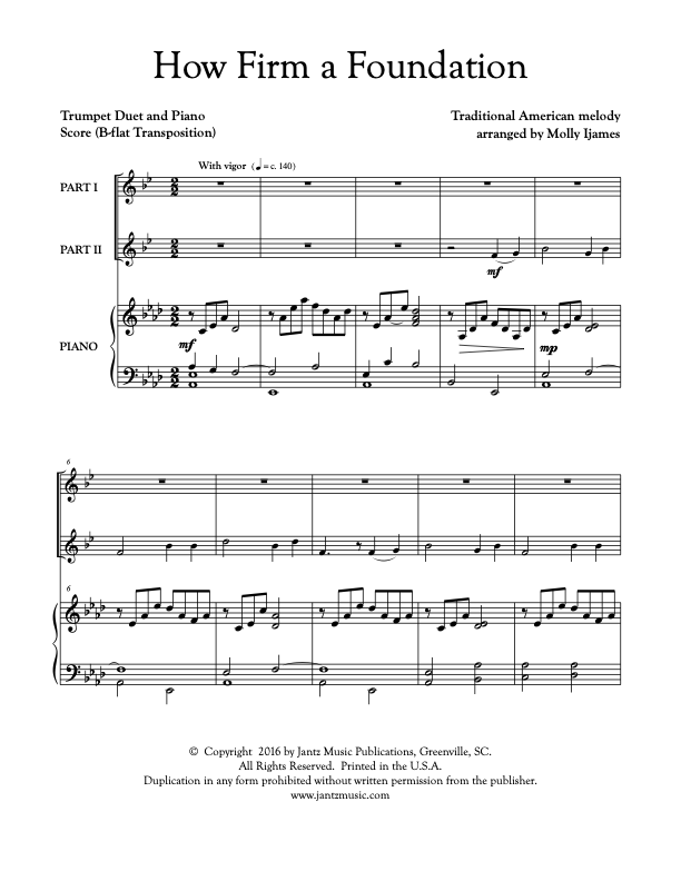 How Firm a Foundation - Trumpet Duet