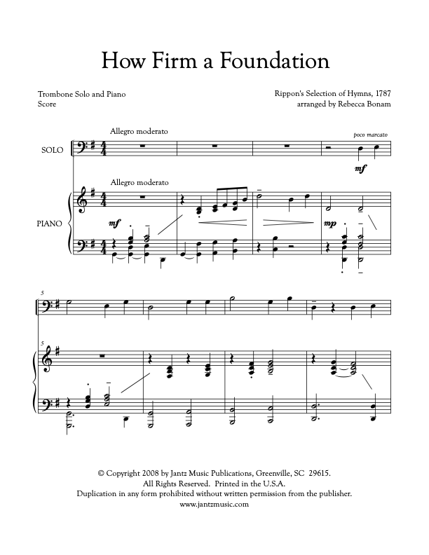 How Firm a Foundation - Trombone Solo