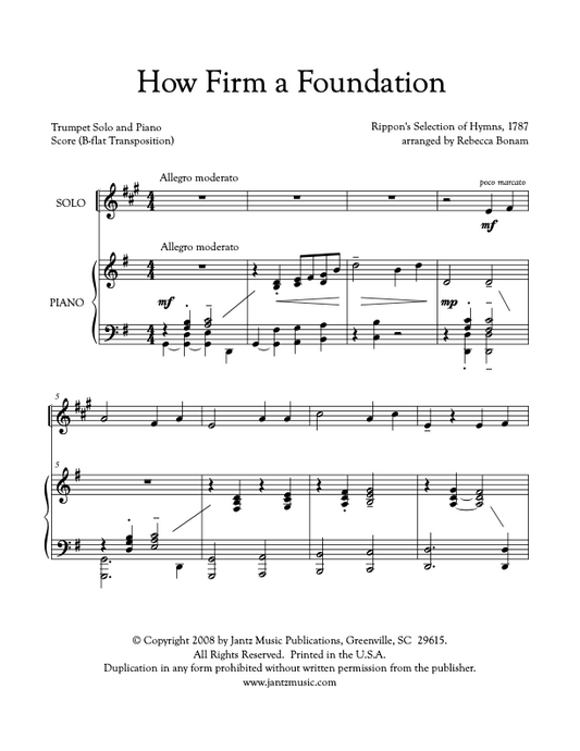 How Firm a Foundation - Trumpet Solo