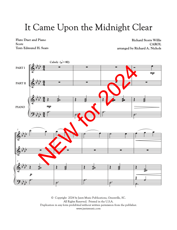 It Came Upon the Midnight Clear - Flute Duet