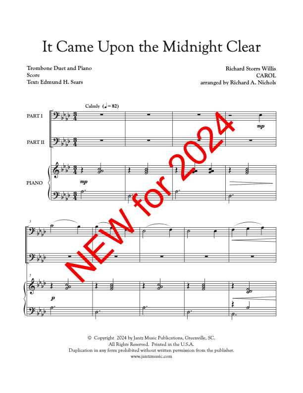 It Came Upon the Midnight Clear - Trombone Duet
