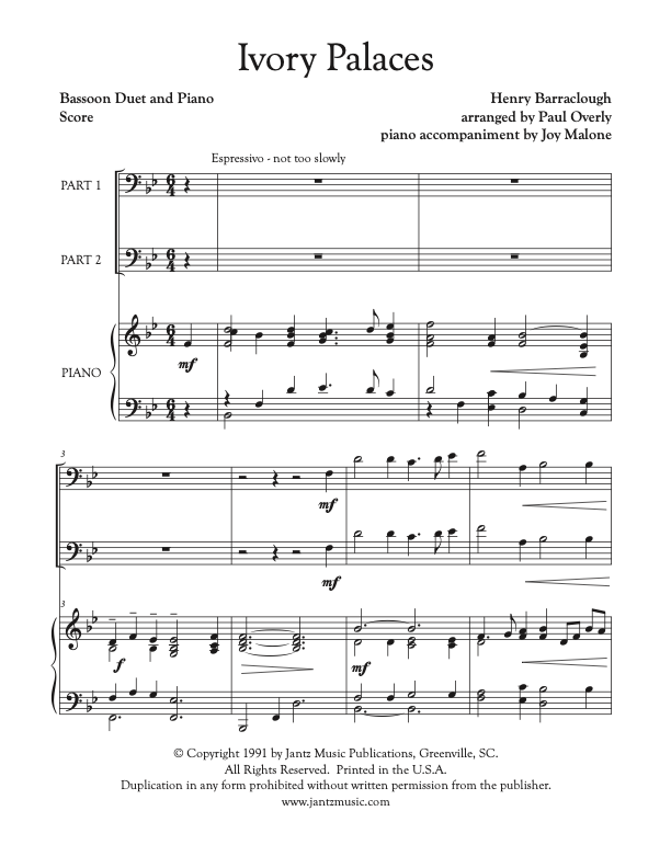 Ivory Palaces - Bassoon Duet