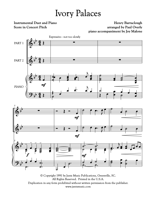 Ivory Palaces - Combined Set of All Duet Instrument Options