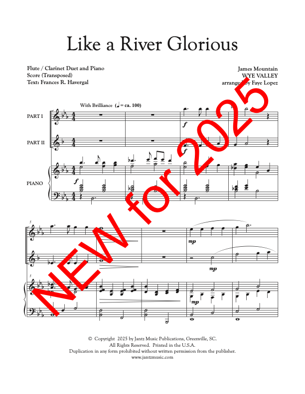 Like a River Glorious - Flute/Clarinet Duet