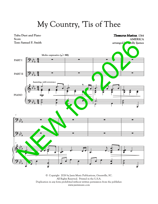 My Country, 'Tis of Thee - Tuba Duet