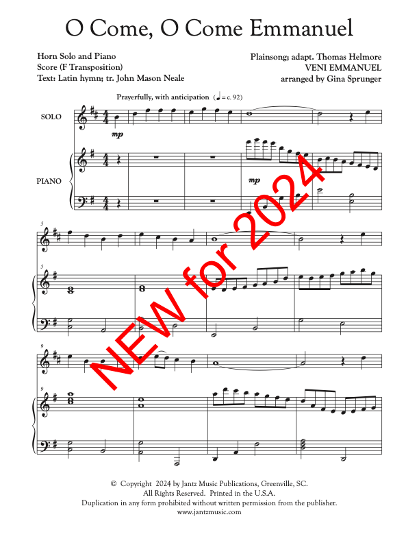 O Come, O Come Emmanuel - Horn Solo