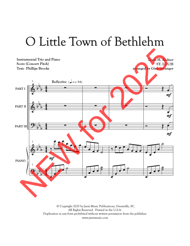 O Little Town of Bethlehem - Combined Set of Mixed Brass & Mixed Woodwind Trios