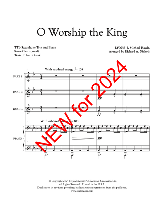 O Worship the King - TTB Saxophone Trio