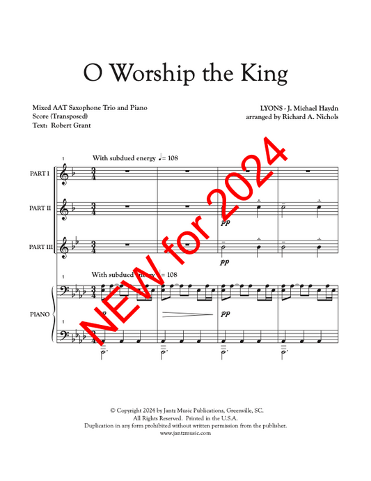 O Worship the King - AAT Saxophone Trio