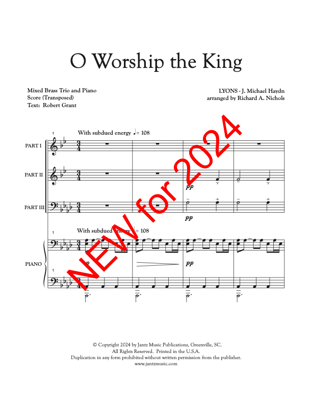 O Worship the King - Mixed Brass Trio