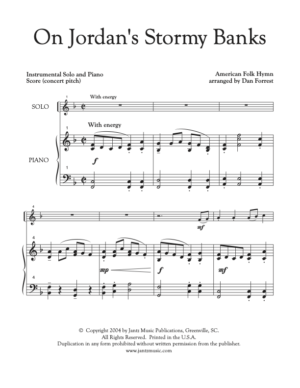 On Jordan's Stormy Banks - Combined Set of All Solo Instrument Options